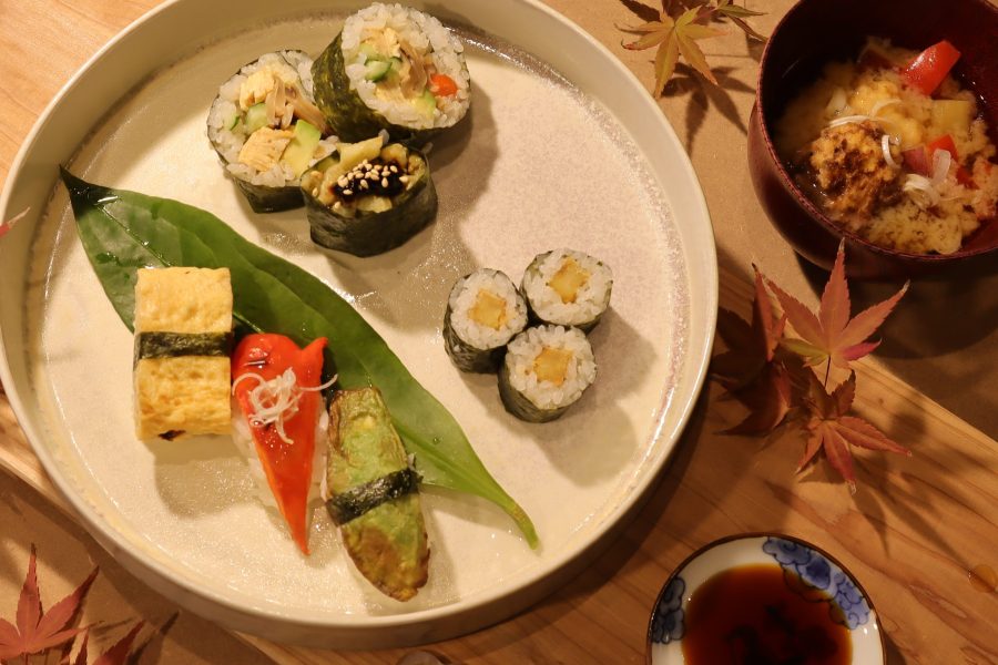 clase de sushi vegetariano sin gluten
